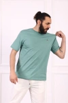 Erkek Bisiklet Yaka Pamuklu Regular Fit Tişört Mint