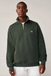 Erkek Classic Fit Yarım Fermuarlı Double Face Haki Sweatshirt