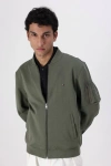Erkek Double Face Bomber Ceket Haki Yeşil