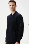 Erkek Double Face Bomber Ceket Siyah