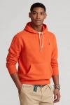 Erkek Double Face Pike Kanguru Cepli Kapüşonlu Hoodie Sweatshirt Turuncu