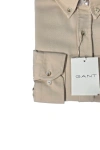 Erkek Lüks Gabardin Kumaş Regular Fit Düğmeli Yaka Gömlek - Bej