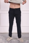 Erkek PES Viskon Kumaş Bağcıklı Rahat Pantolon Lacivert