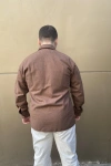 Serseri Erkek Premium Cepli Kaşe Gömlek - Kahverengi