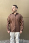Serseri Erkek Premium Kaşe Gömlek - Kahverengi