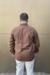 Serseri Erkek Premium Kaşe Gömlek - Kahverengi