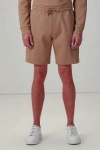 Erkek Regular Fit Bağcıklı Şort Kahverengi