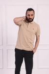 Erkek Regular Fit Pamuklu Polo Yaka Tişört Bej