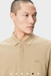 Erkek Regular Fit Uzun Kollu Bej Pike Paris Polo