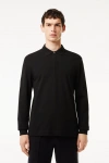 Erkek Regular Fit Uzun Kollu Siyah Pike Paris Polo