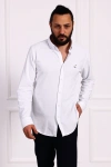 Erkek Regular Fit Yazlık Keten Gömlek Beyaz