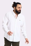 Erkek Regular Fit Non İron Buruşmaz Kumaş Likralı Gömlek Beyaz