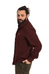Erkek Regular Fit Non İron Buruşmaz Kumaş Likralı Gömlek Bordo