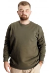 Erkek Büyük Beden Sweatshirt Bisiklet Yaka Basic Haki