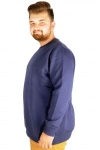 Erkek Büyük Beden Sweatshirt Bisiklet Yaka Basic İndigo