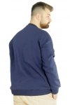 Erkek Büyük Beden Sweatshirt Bisiklet Yaka Basic İndigo