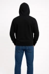 Erkek Üç İplik Kapüşonlu Kanguru Cepli SweatShirt hoodie - Siyah