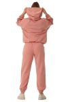Kadın Kapüşonlu İçi Polarlı Beli Ve Paçası Lastikli Eşofman Takımı Yavru Ağzı