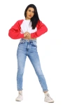 Kadın Skinny Fit Jean Kot Pantolon Açık Mavi