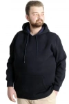 Kapşonlu Kanguru Cep Basic Sweatshirt Lacivert
