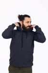Kapüşonlu İçi Polarlı Regular Kalıp Erkek Sweatshirt Füme
