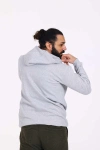 Kapüşonlu İçi Polarlı Regular Kalıp Erkek Sweatshirt Gri
