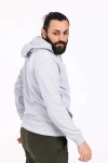 Kapüşonlu İçi Polarlı Regular Kalıp Erkek Sweatshirt Gri