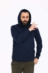 Kapüşonlu İçi Polarlı Regular Kalıp Erkek Sweatshirt Lacivert