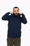 Kapüşonlu İçi Polarlı Regular Kalıp Erkek Sweatshirt Lacivert