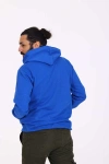 Kapüşonlu İçi Polarlı Regular Kalıp Erkek Sweatshirt Mavi