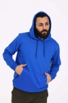 Kapüşonlu İçi Polarlı Regular Kalıp Erkek Sweatshirt Mavi