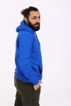 Kapüşonlu İçi Polarlı Regular Kalıp Erkek Sweatshirt Mavi