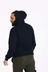 Kapüşonlu İçi Polarlı Regular Kalıp Erkek Sweatshirt Siyah