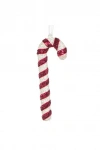 Yılbaşı Ağacı Süsü Beyaz-Kırmızı Simli Çubuk 12 cm