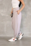 Osy Modal Yumuşak Dokulu Kumaş Şalvar Pantalon-Gri