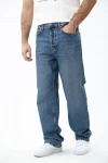 Pepe Jeans London Loose Straight Fit Kot Pantolon - Mavi - Fresh