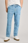 Pepe Jeans London Relaxed Dropped Crotch Kot Pantolon - Buz Mavisi - Utility