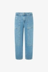 Pepe Jeans London Relaxed Dropped Crotch Kot Pantolon - Buz Mavisi - Utility