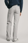 Pepe Jeans London Relaxed Fit Kot Pantolon - Gri - Pebble