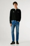 Pepe Jeans London Skinny Fit Mid-Rise Kot Pantolon - Mavi - Finsbury