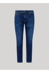 Pepe Jeans London Taper Fit Mid-Rise Kot Pantolon - Indigo - Stanley