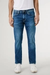 Pepe Jeans London Regular Fit Mid-Rise Kot Pantolon - Mavi - Cash