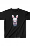 Unisex Çocuk Baskılı T-Shirt - Siyah