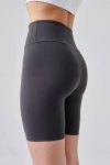 Yüksek Bel Toparlıyıcılı Micro Dalgıç Kısa Biker Şort Tayt