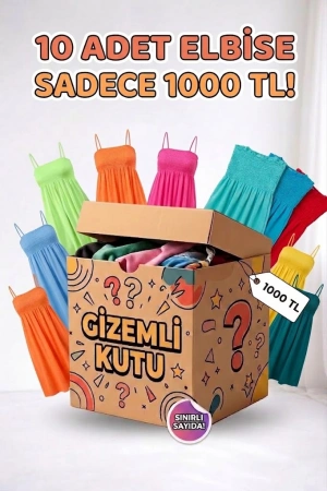 Kadın 10'lu Elbise Gizemli Kutu