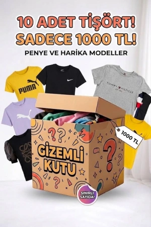 Kadın 10'lu Tişört Gizemli Kutu