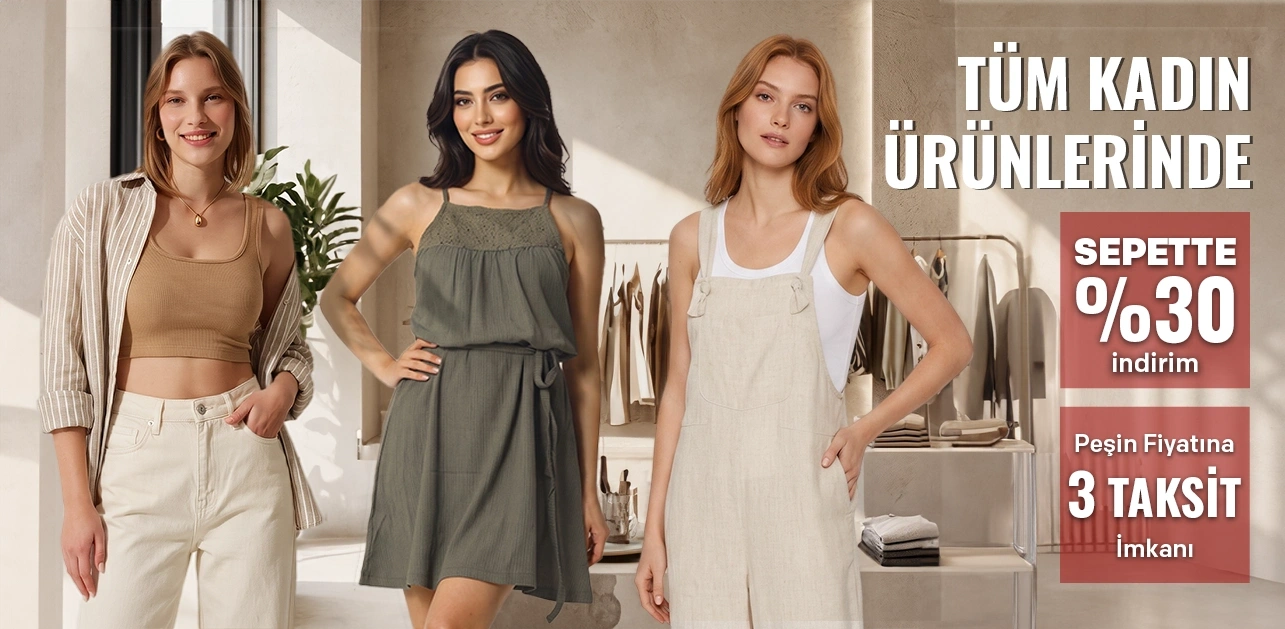 Kadın Ürünlerinde %30 İndirim