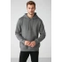 Kapüşonlu İçi Polarlı Regular Kalıp Erkek Sweatshirt Füme