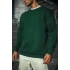 Kışlık Bisiklet Yaka Üç İplik Basic SweatShirt - Haki