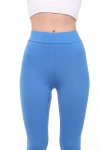 Kadın Yüksek Bel ,toparlayıcı Micro Sporcu Tayt Mavi